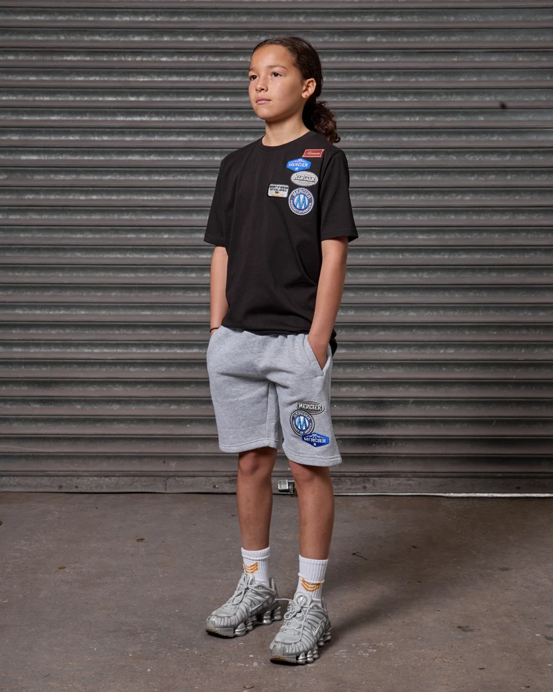 Junior OG Badge Shorts Grey Marl - Image 3