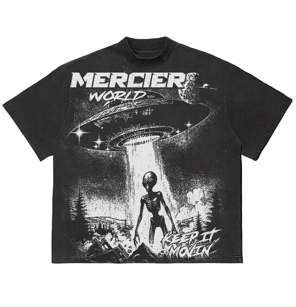 UFO Relaxed Tshirt Vintage Black