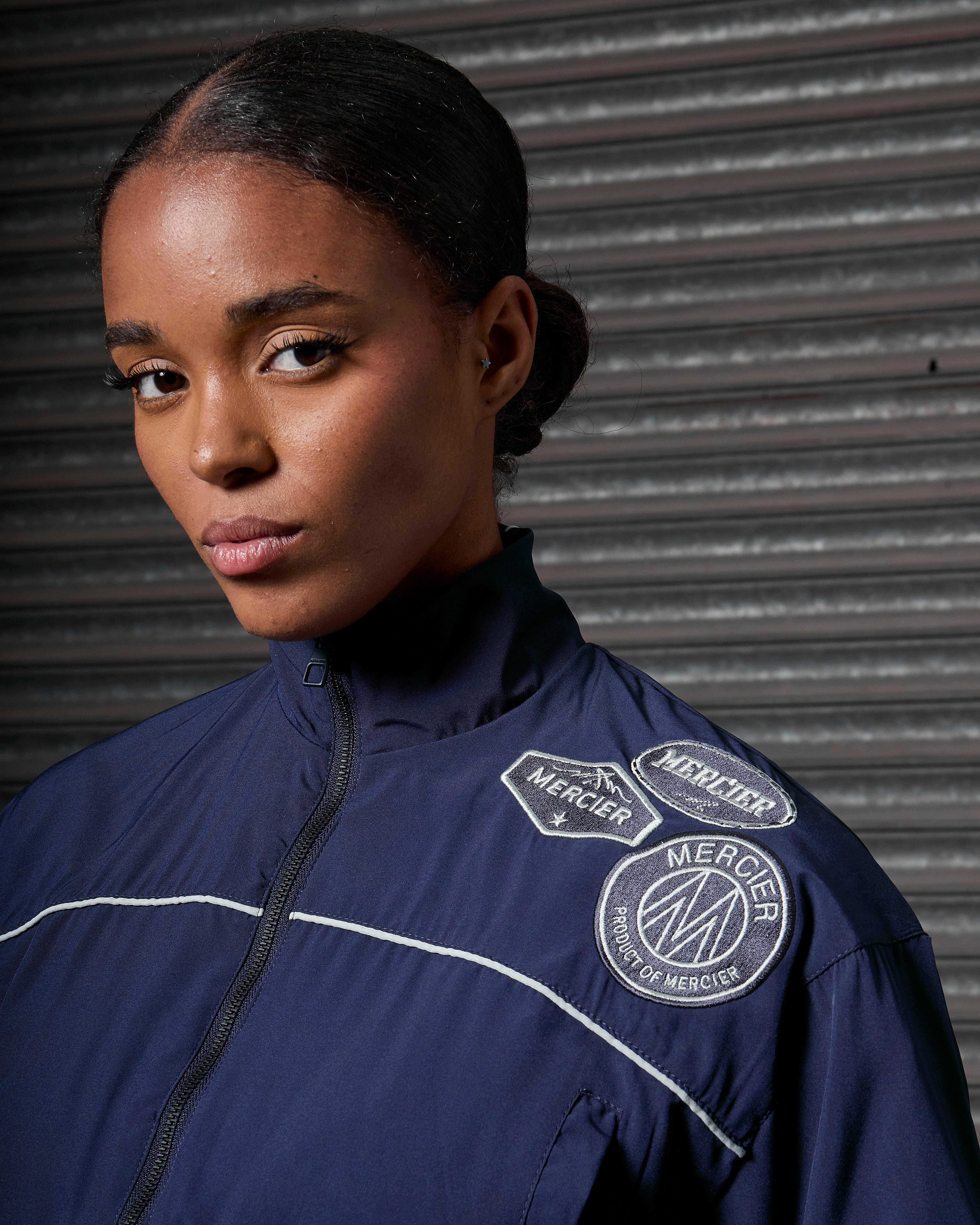 Women's Piping Track Jacket Navy - Image 3