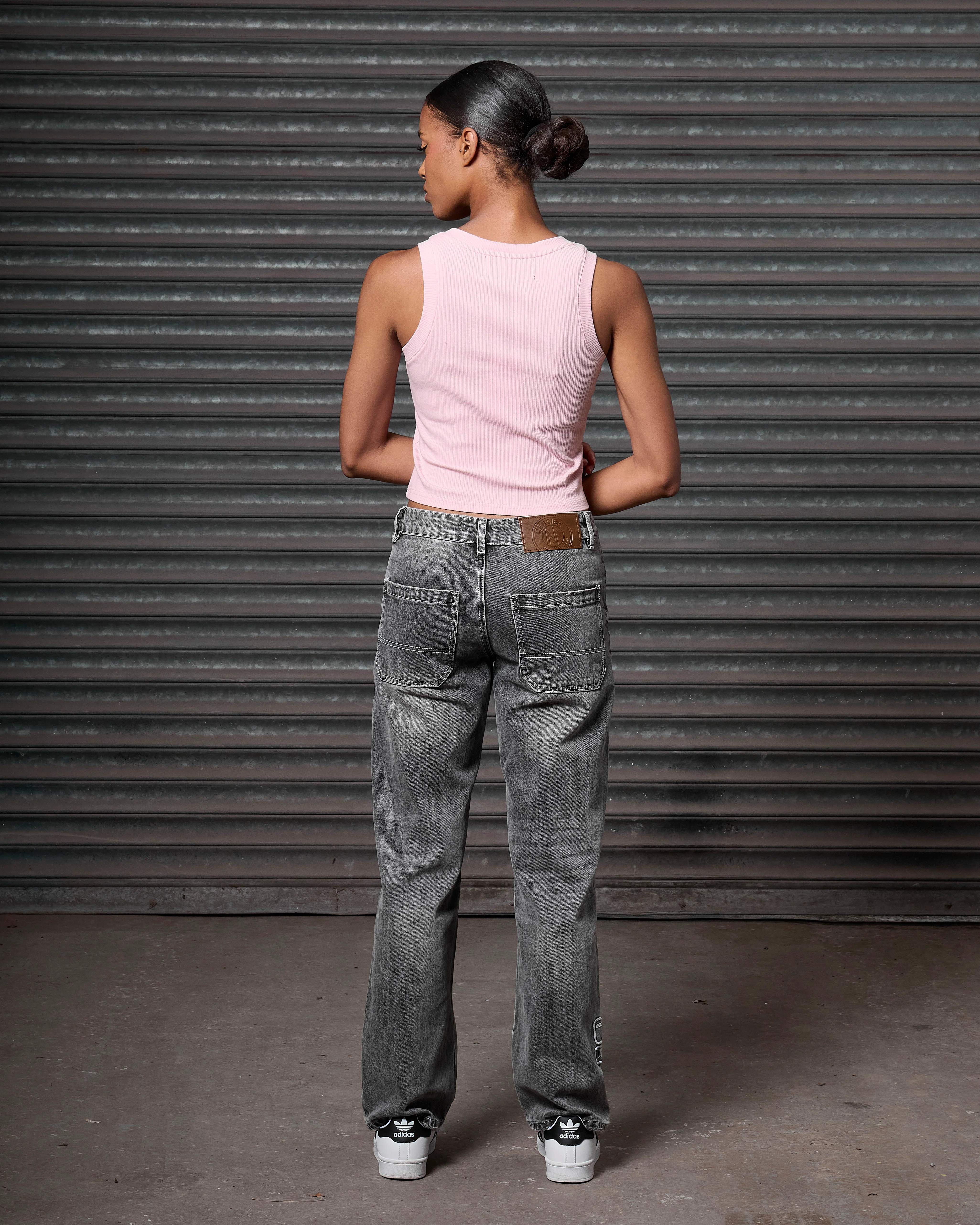 Womens Ribbed Scoop Vest Pink - Image 6